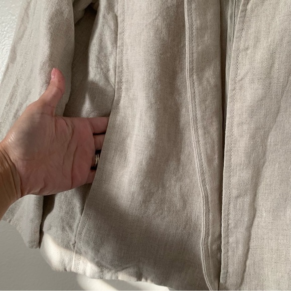 Talbots Irish Linen Jacket Top - Picture 3 of 6